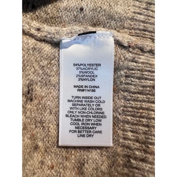 Frye and Co Sweater Mens Quarter Zip Pullover Cable Knit Grandpa Chunky Autumn - Picture 7 of 7